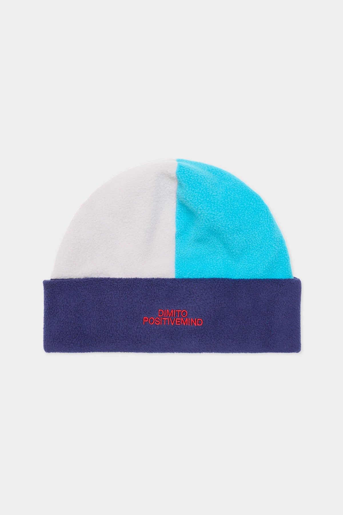 COLOR BLOCK FLEECE BEANIE NAVY