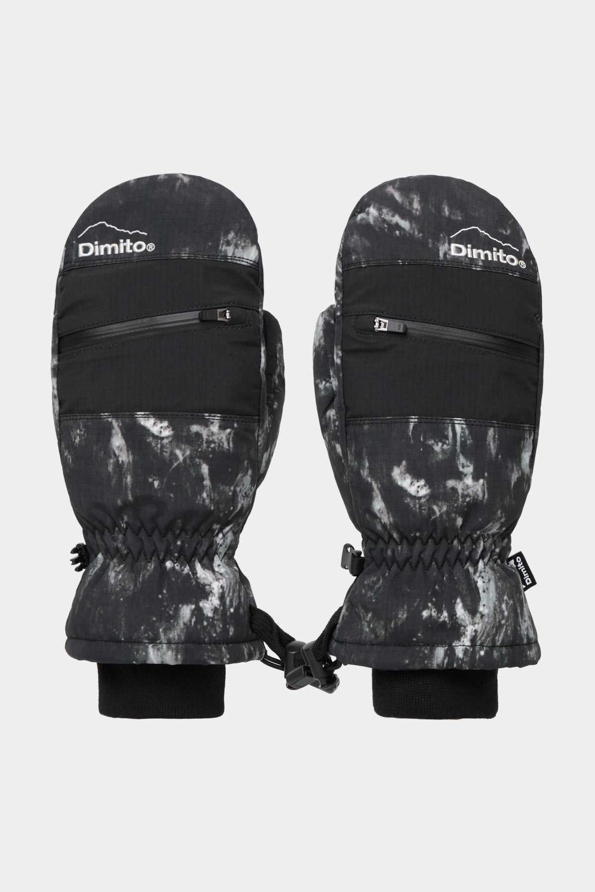 BLOCK VENT MITTEN MARBLE BLACK