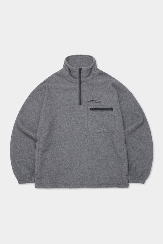 25 FLEECE HALF ZIP HEATHER GREY