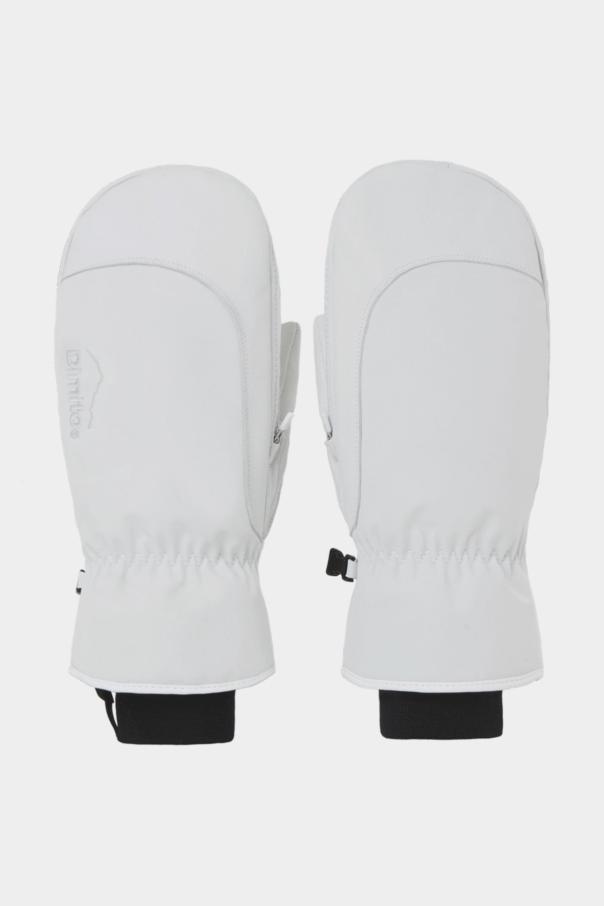 LEATHER 3-WAY OPEN MITTEN COOL WHITE