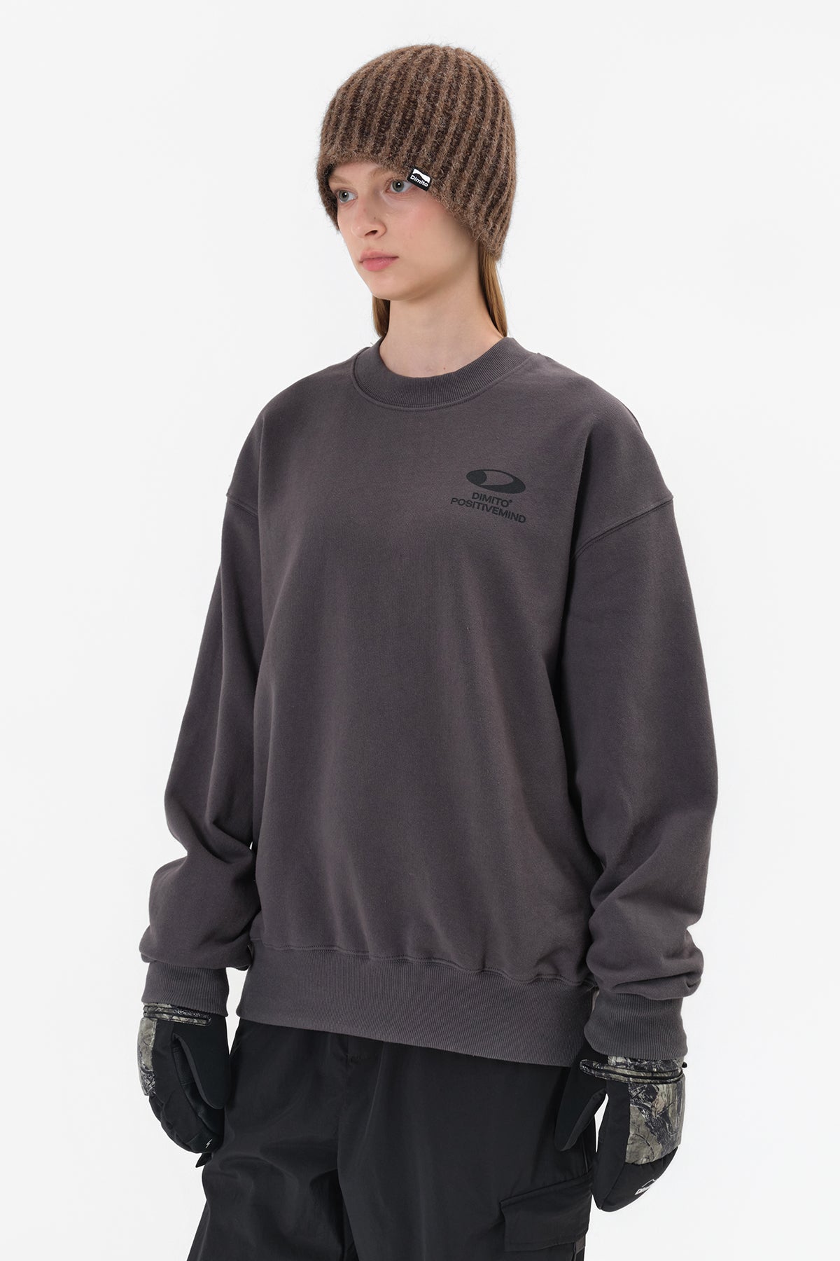 CIRCLE LOGO SWEATSHIRT CONCRETE
