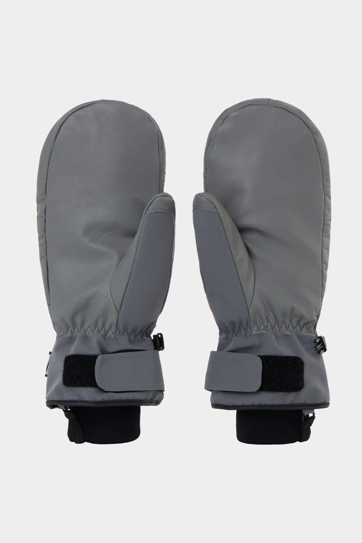 LEATHER 3-WAY OPEN MITTEN COOL GREY