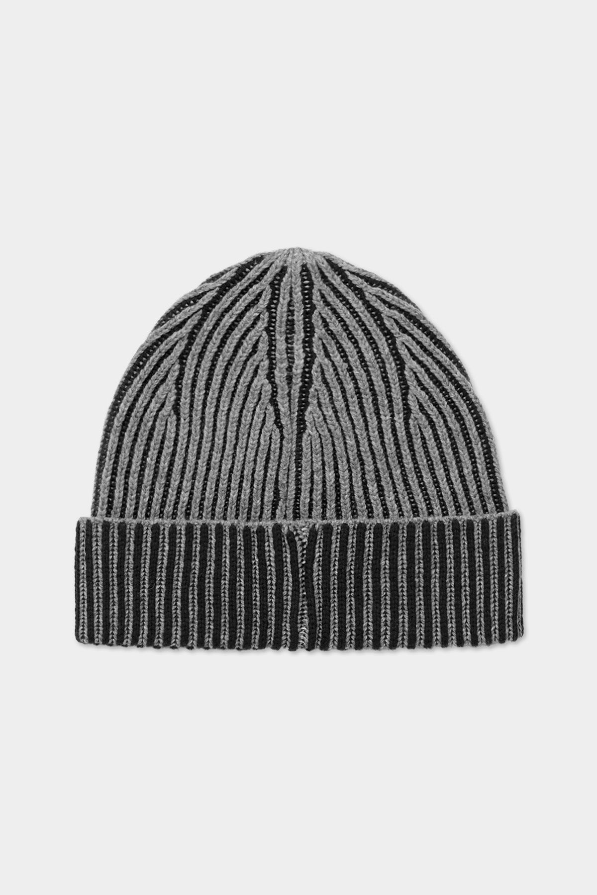 TWOTONE MIXED BEANIE BLACK