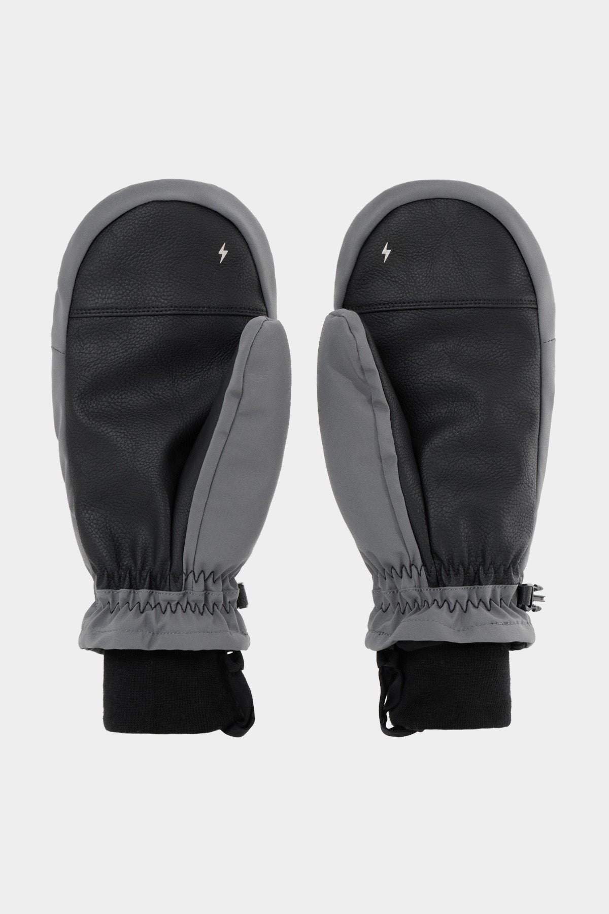 REFLECTIVE CROSS BAND MITTEN COOL GREY