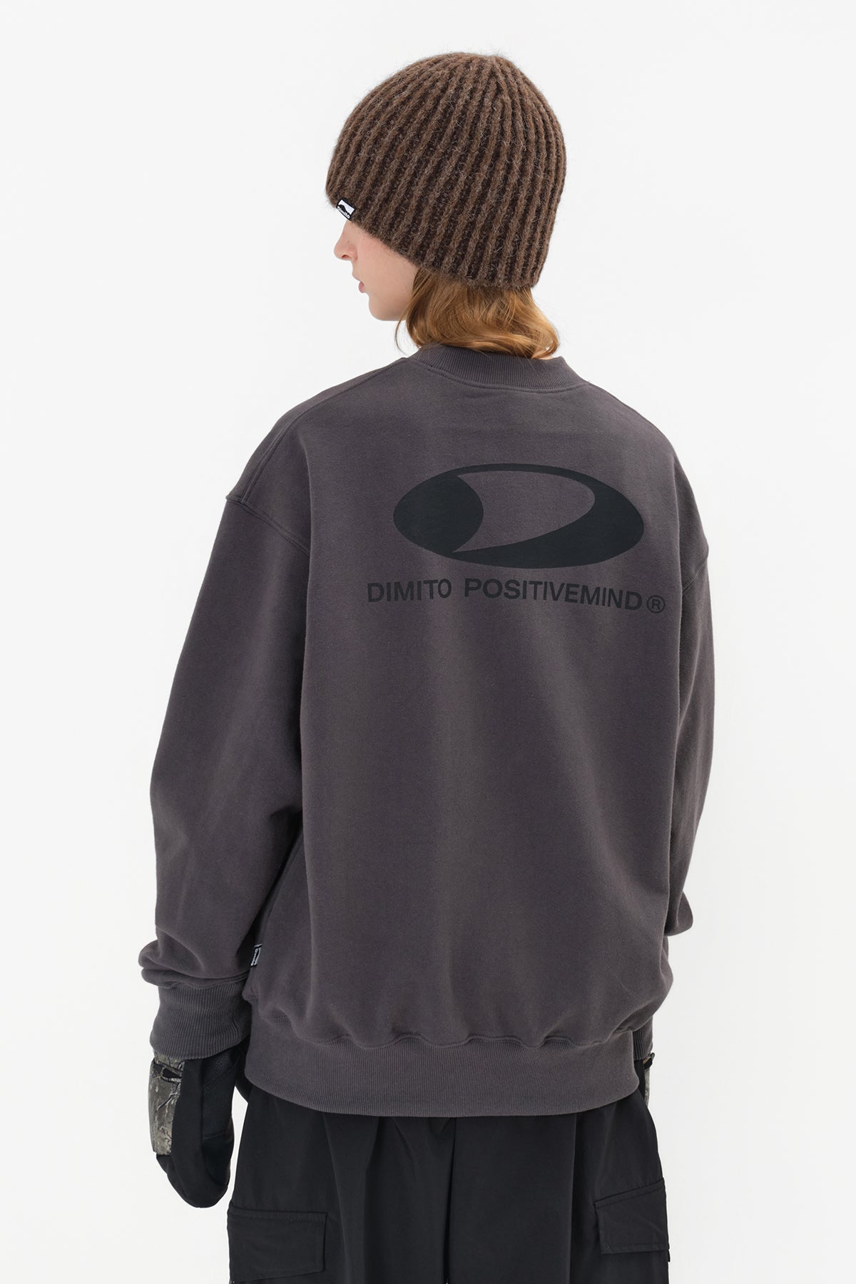 CIRCLE LOGO SWEATSHIRT CONCRETE