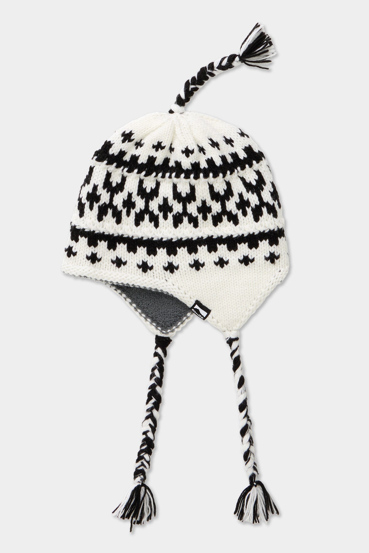 25 CROCHET EAR FLAP BEANIE WHITE
