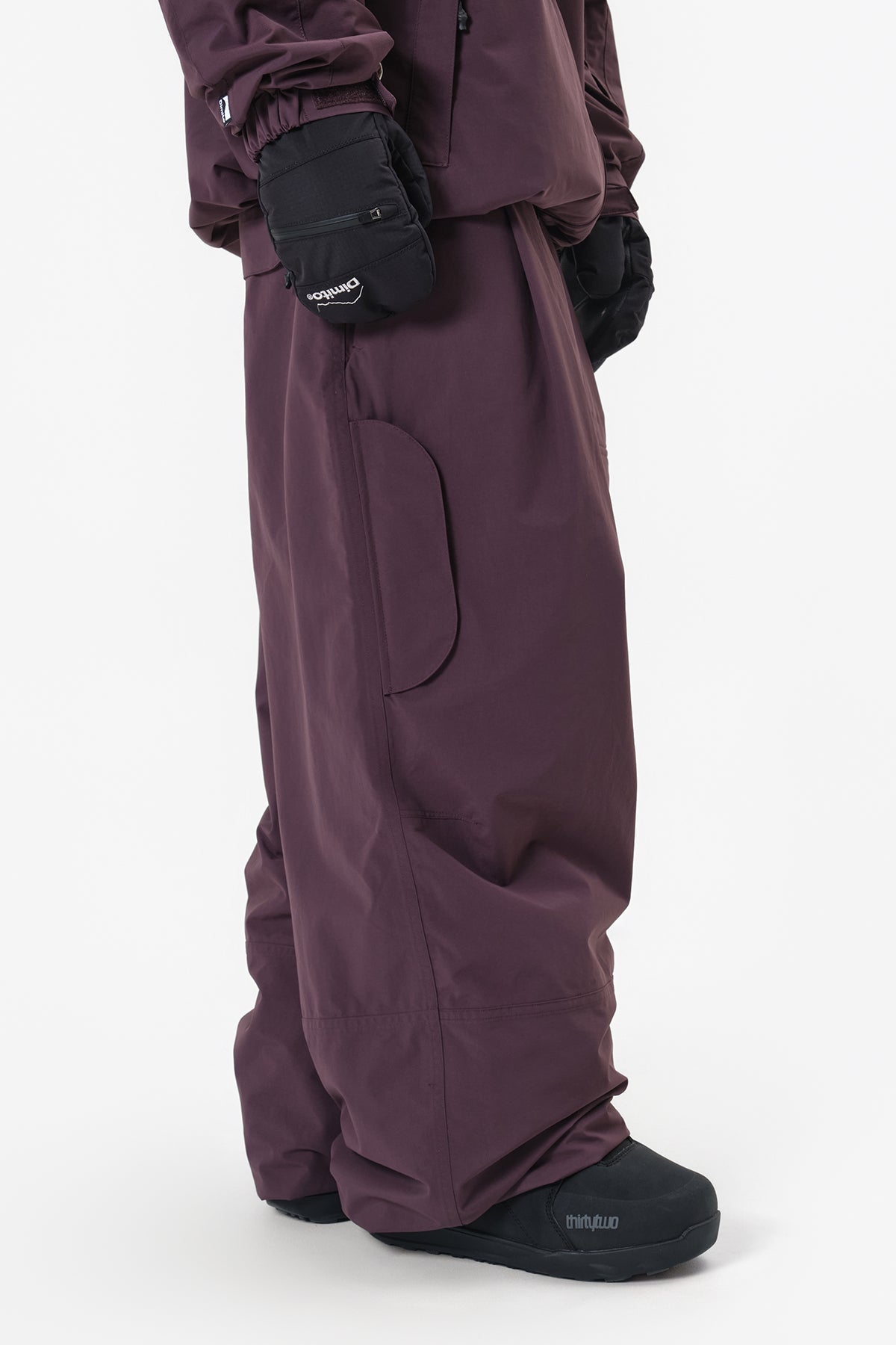 DECK WIDE BANDED PANTS (WIDE FIT LV.2) WINE