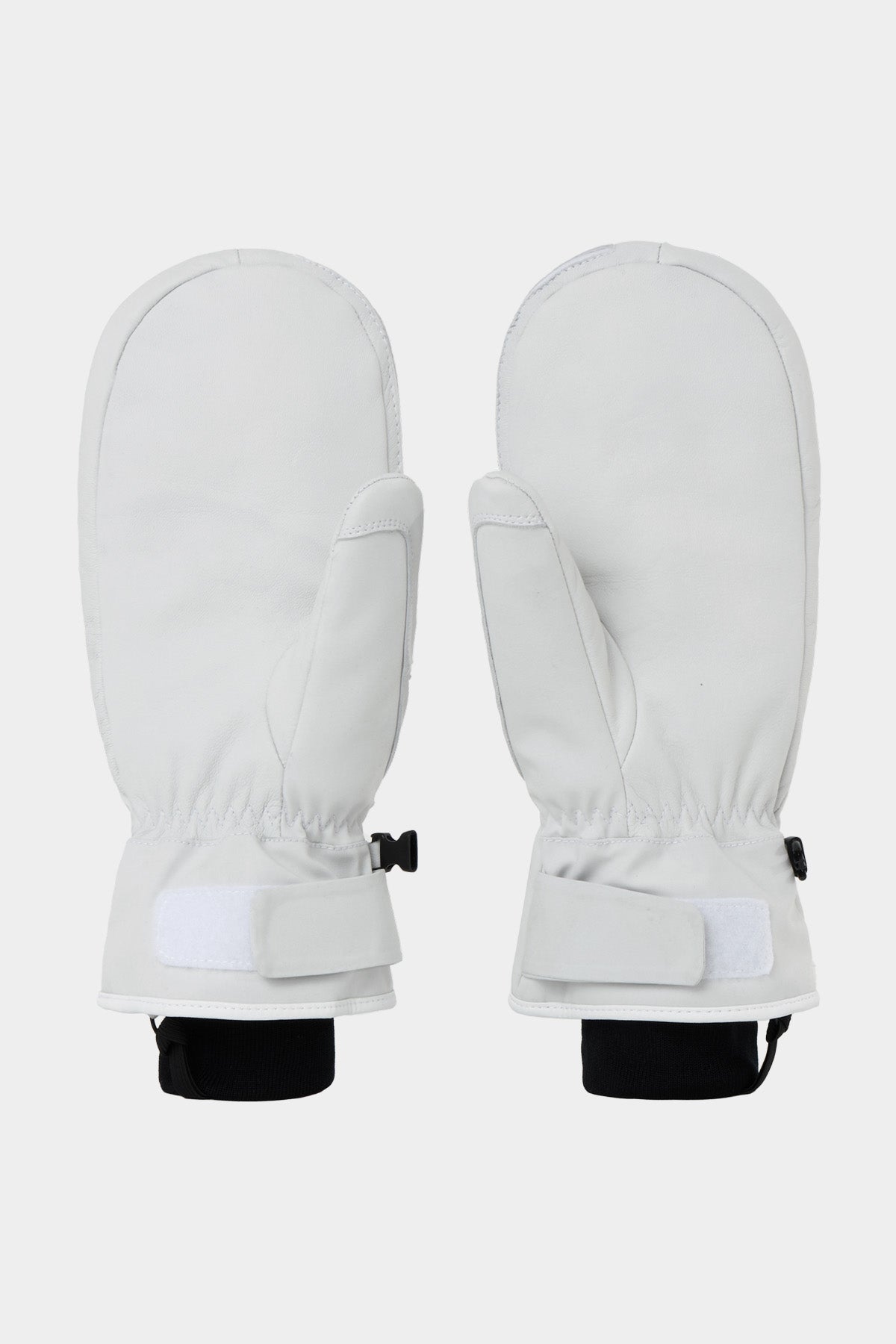 LEATHER 3-WAY OPEN MITTEN COOL WHITE