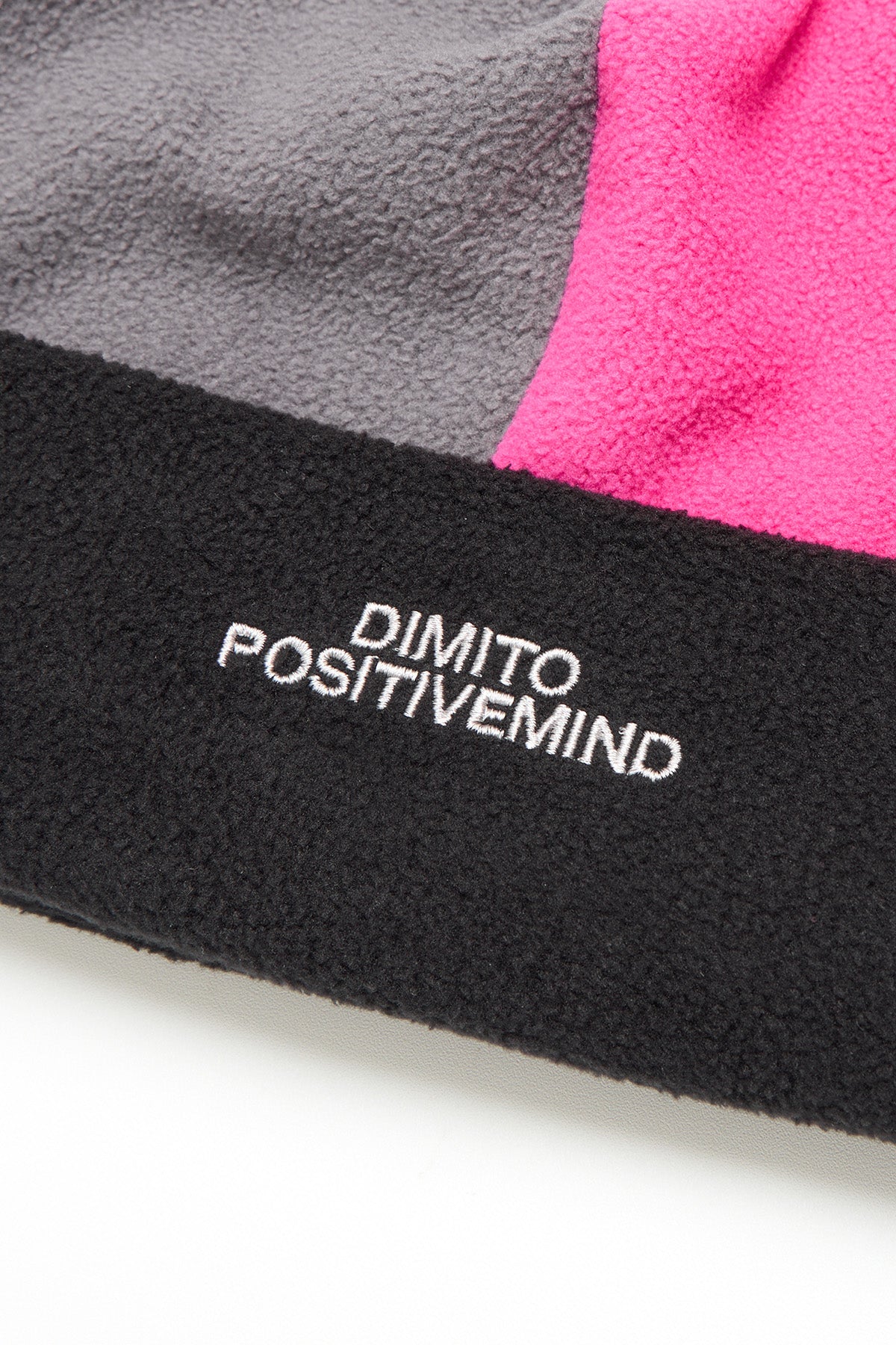 COLOR BLOCK FLEECE BEANIE BLACK
