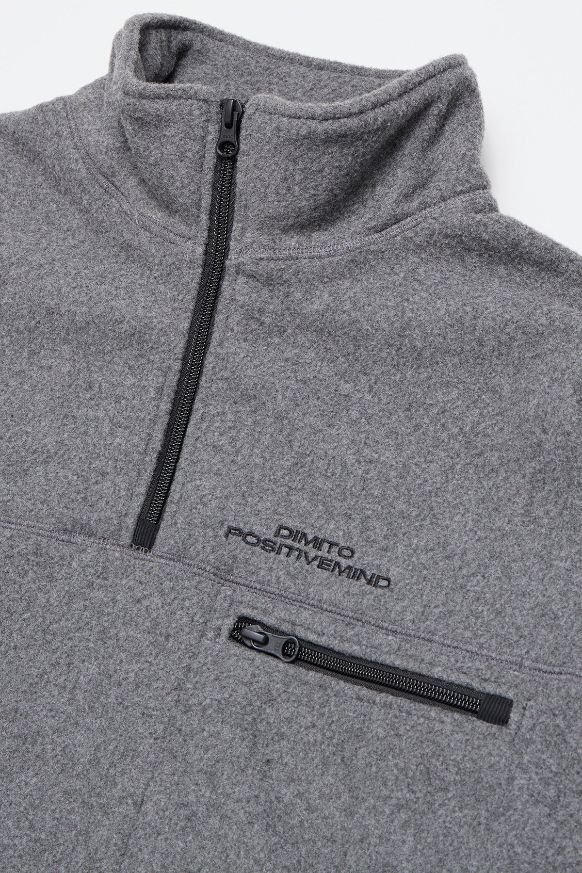 25 FLEECE HALF ZIP HEATHER GREY