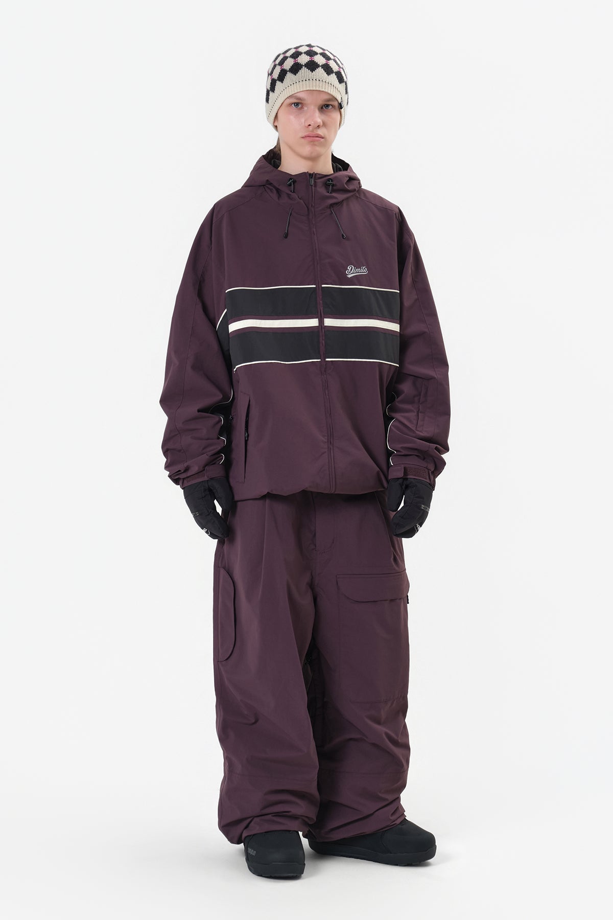 LINE WIND JACKET WINE