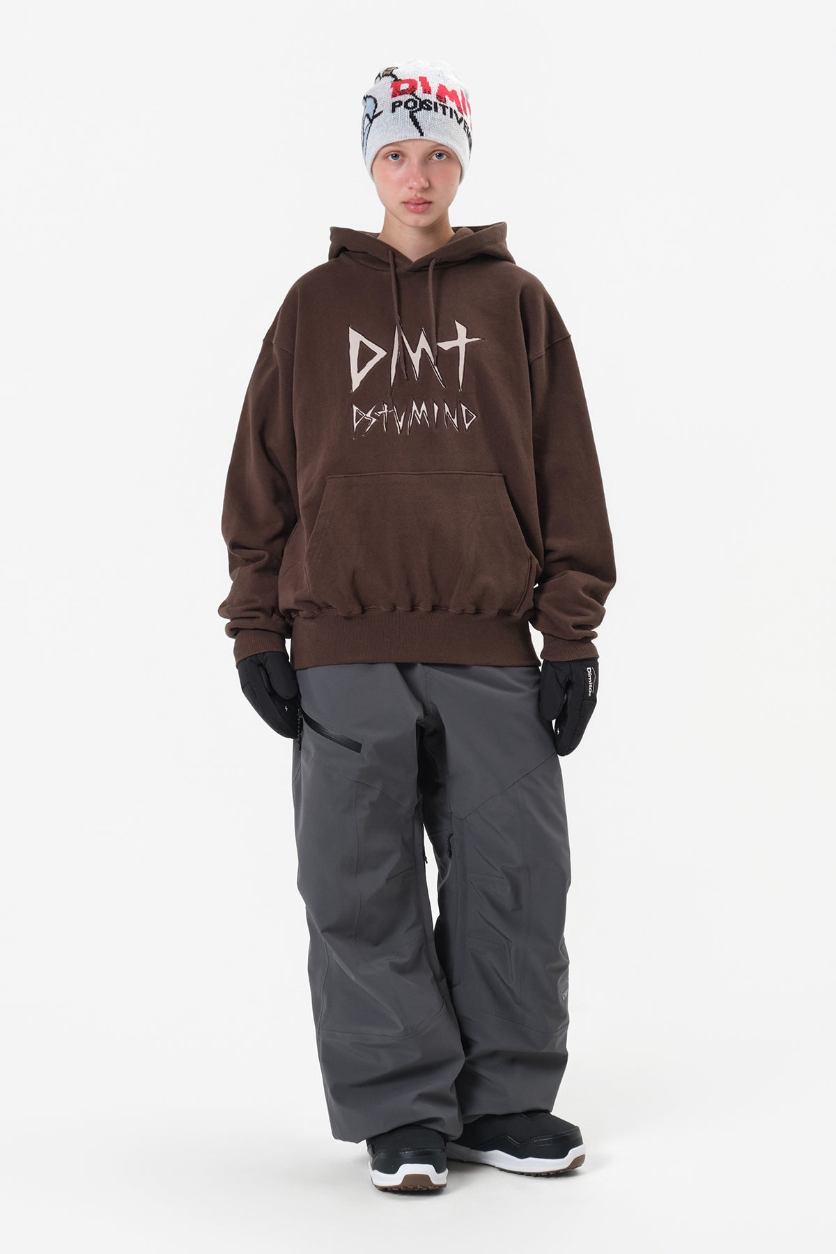DMT TEAM HOODIE BROWN