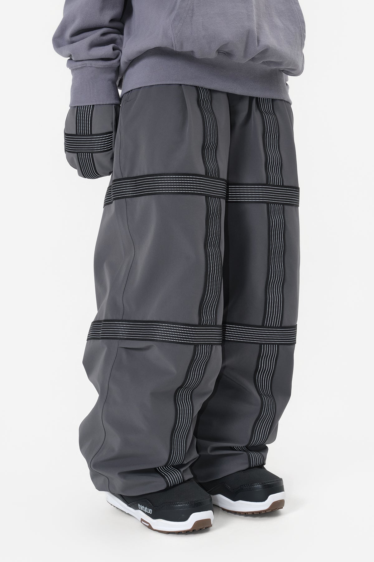 REFLECTIVE LINE BANDED PANTS (WIDE FIT LV.2) COOL GREY