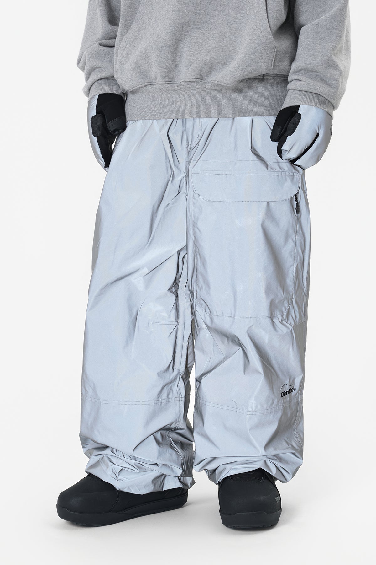 DECK WIDE BANDED PANTS (WIDE FIT LV.2) REFLECTIVE SILVER