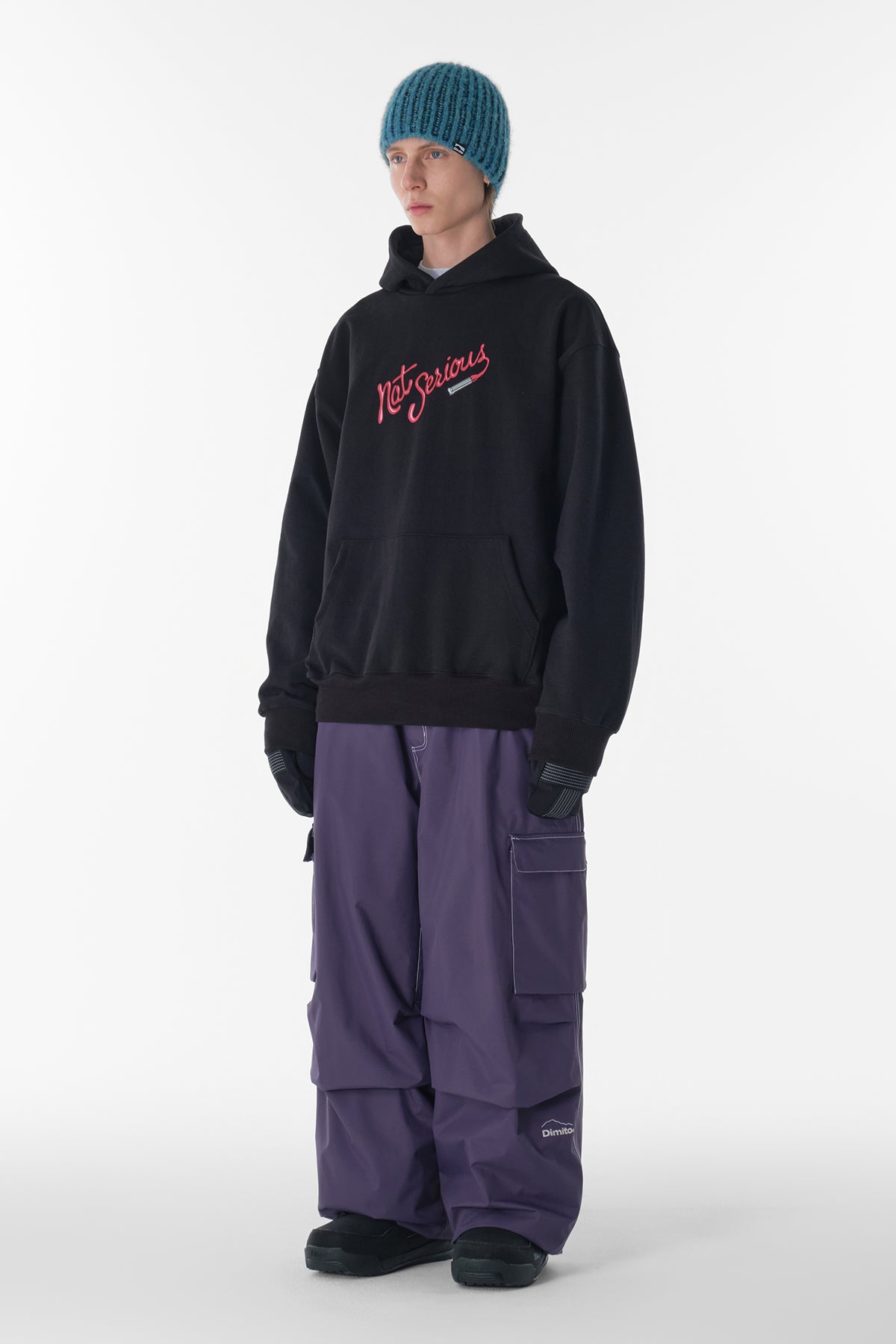 NS LIP HOODIE BLACK