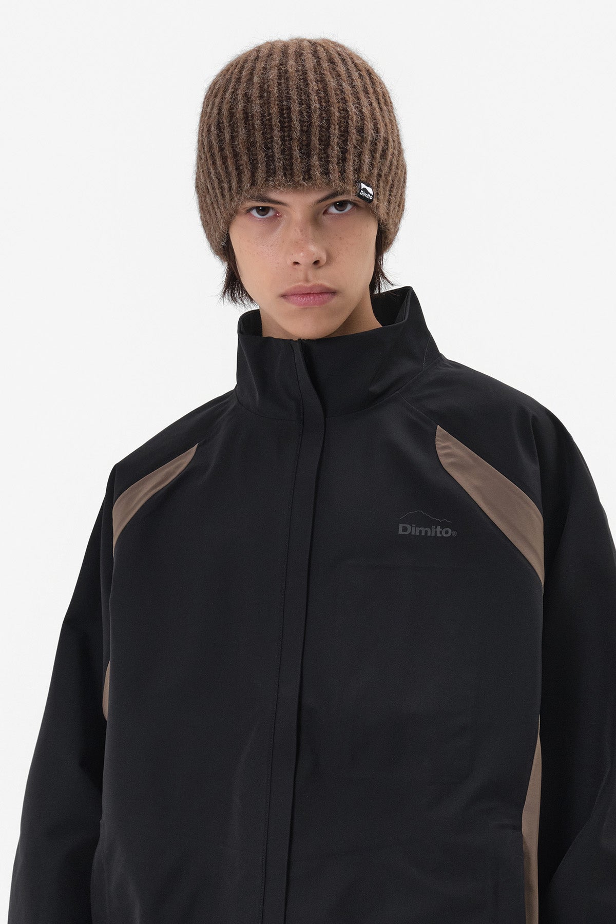25 TWOTONE BEANIE CAMEL
