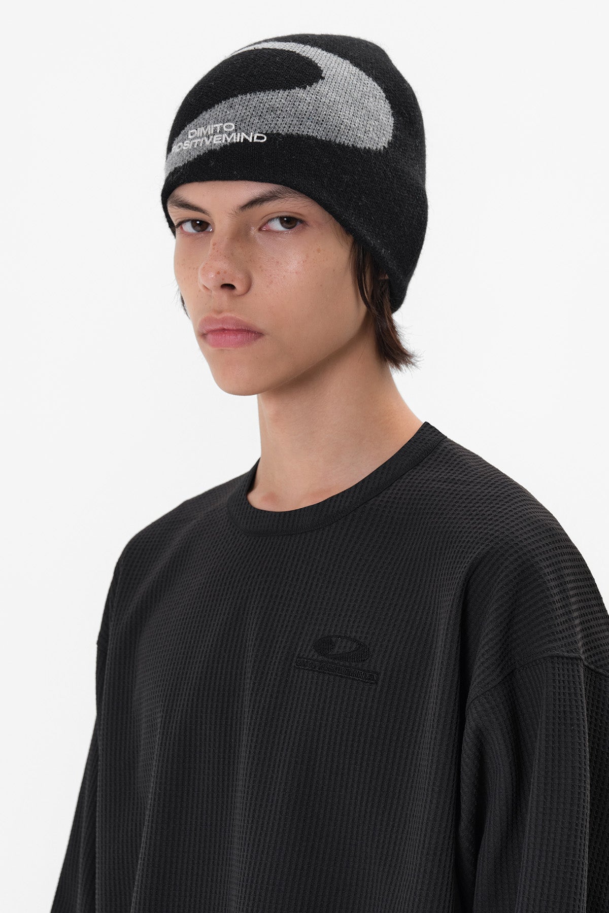 NEW BIG LOGO BEANIE BLACK