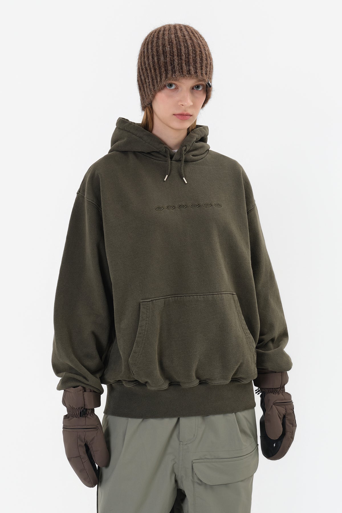DIVISION LOGO GD HOODIE OLIVE KHAKI
