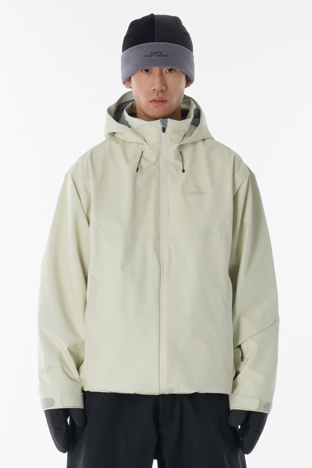 COLOR BLOCK FLEECE BEANIE GREY