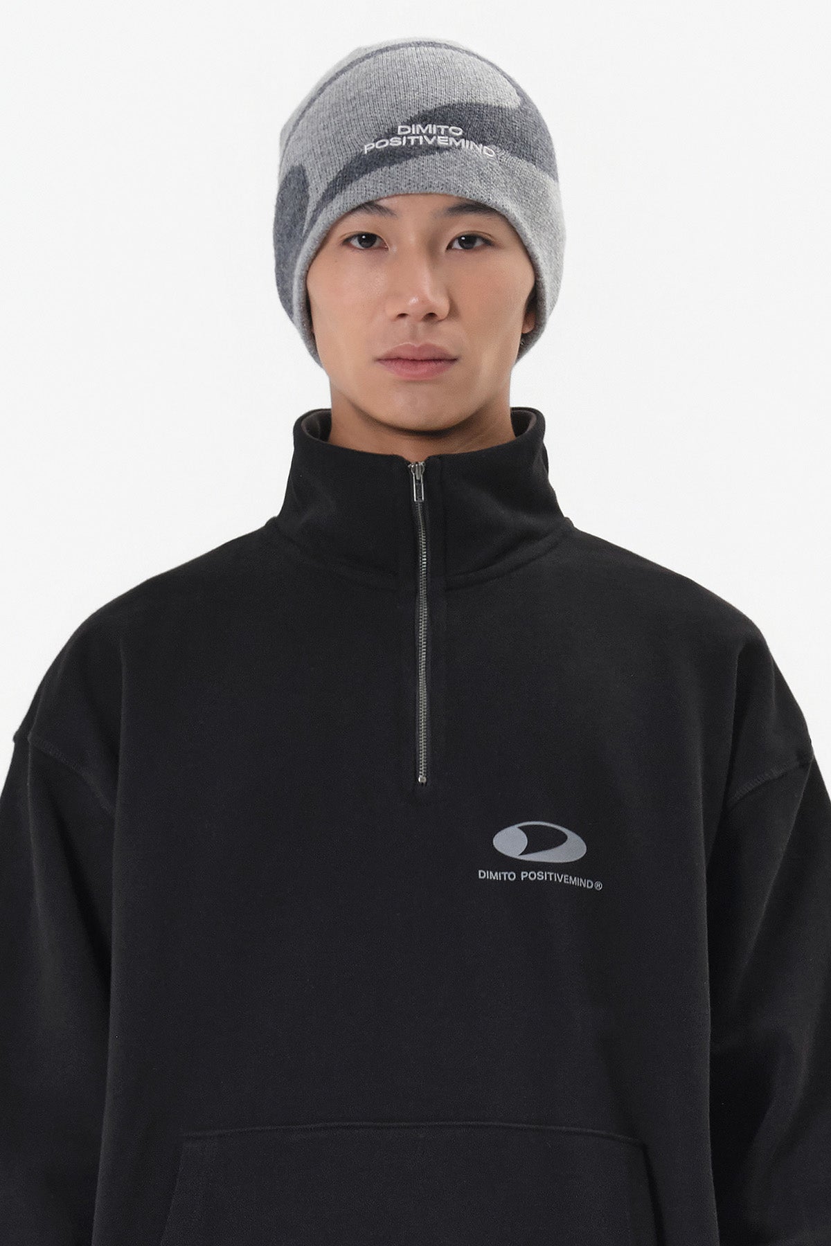 NEW BIG LOGO BEANIE WARM GREY