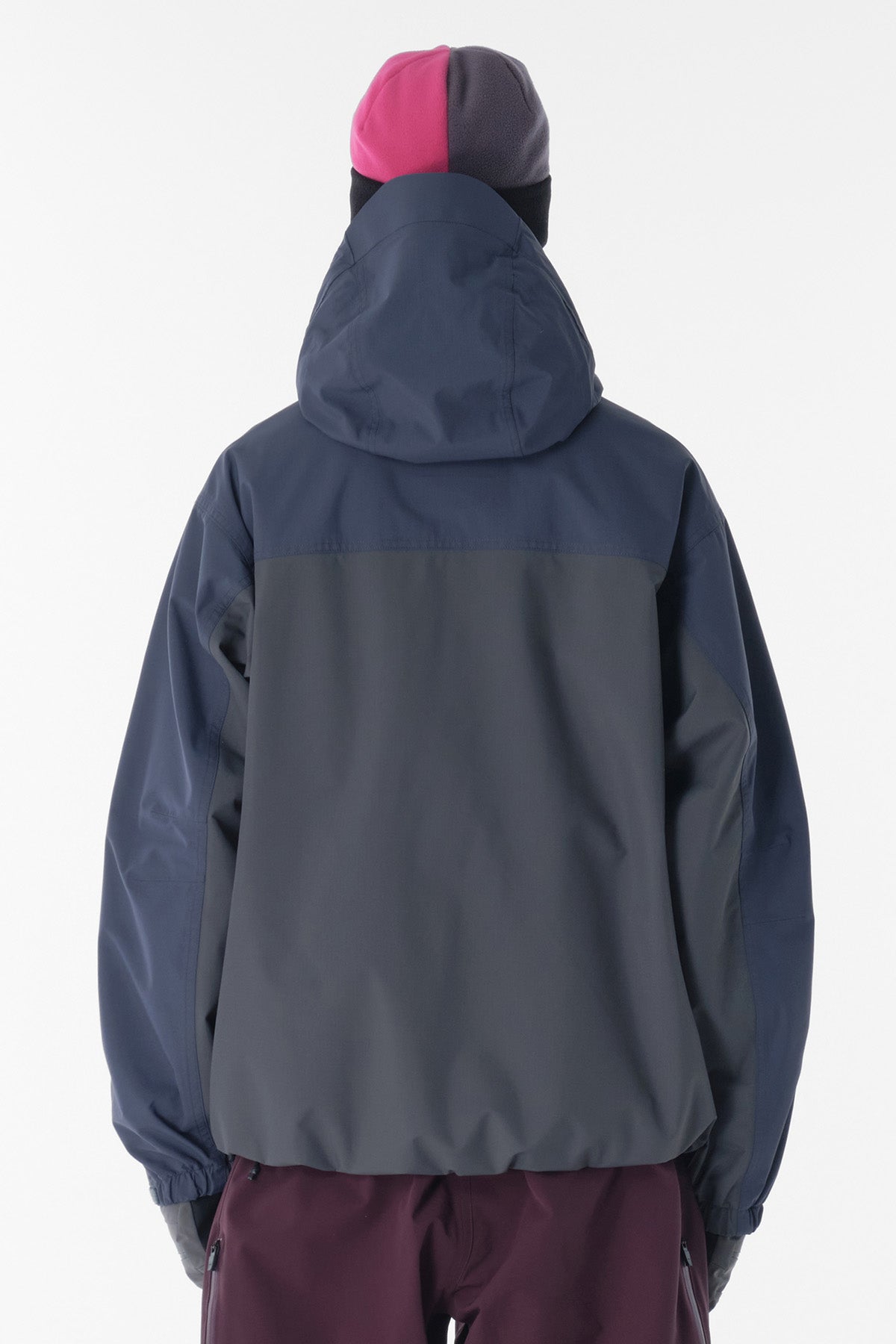 COLOR BLOCK FLEECE BEANIE BLACK