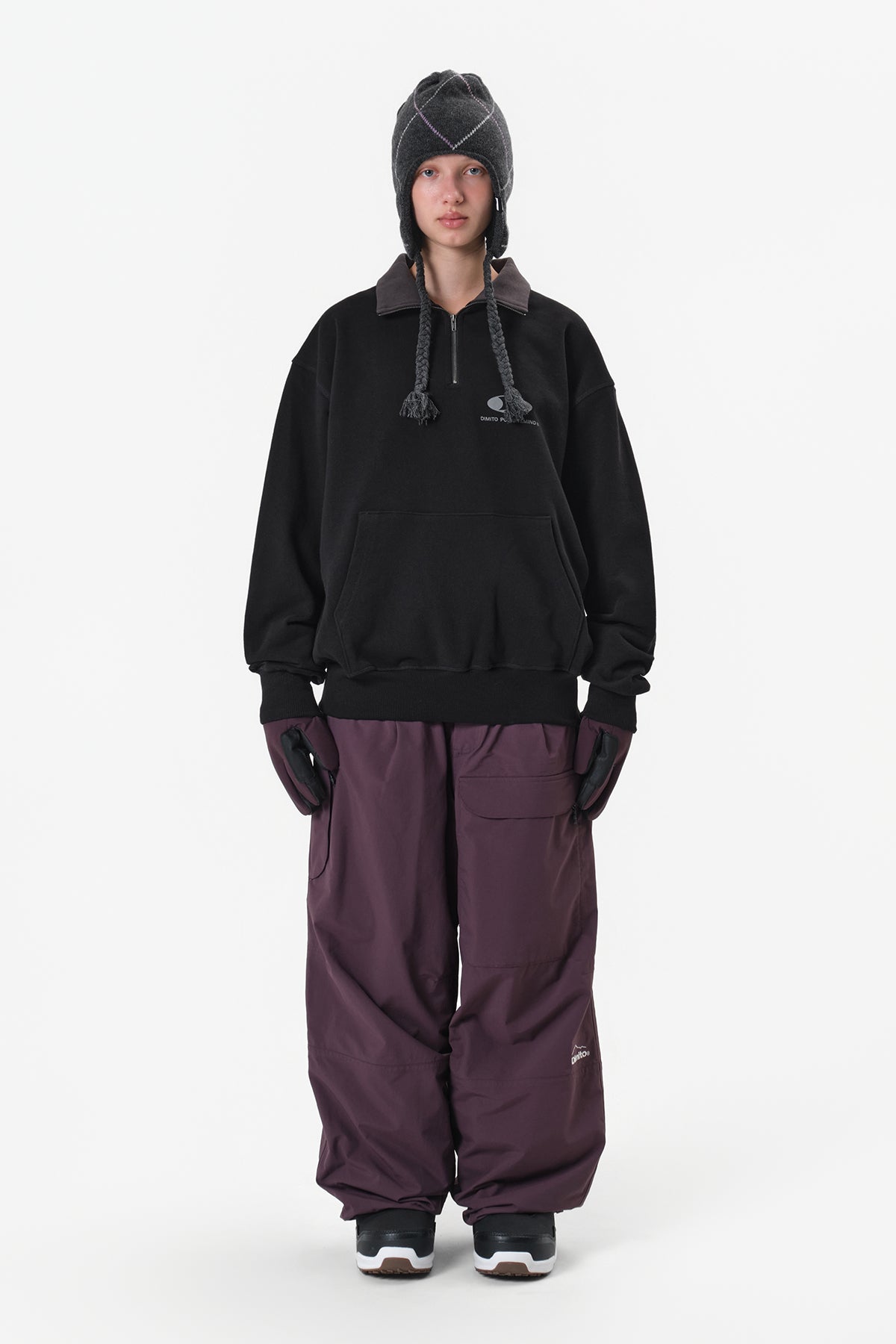 DECK WIDE BANDED PANTS (WIDE FIT LV.2) WINE