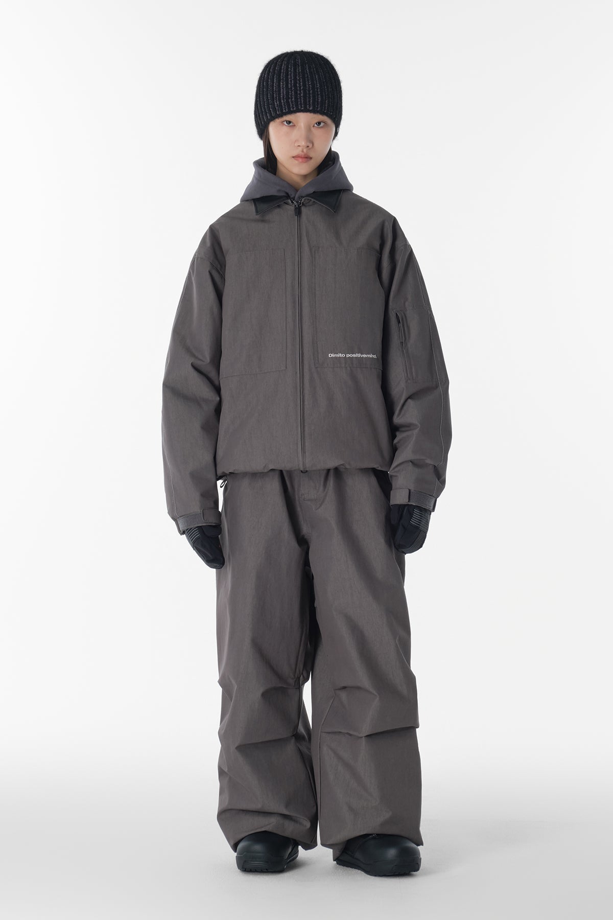 CARPENTER WIDE PANTS (WIDE FIT LV.1) FADE GREY