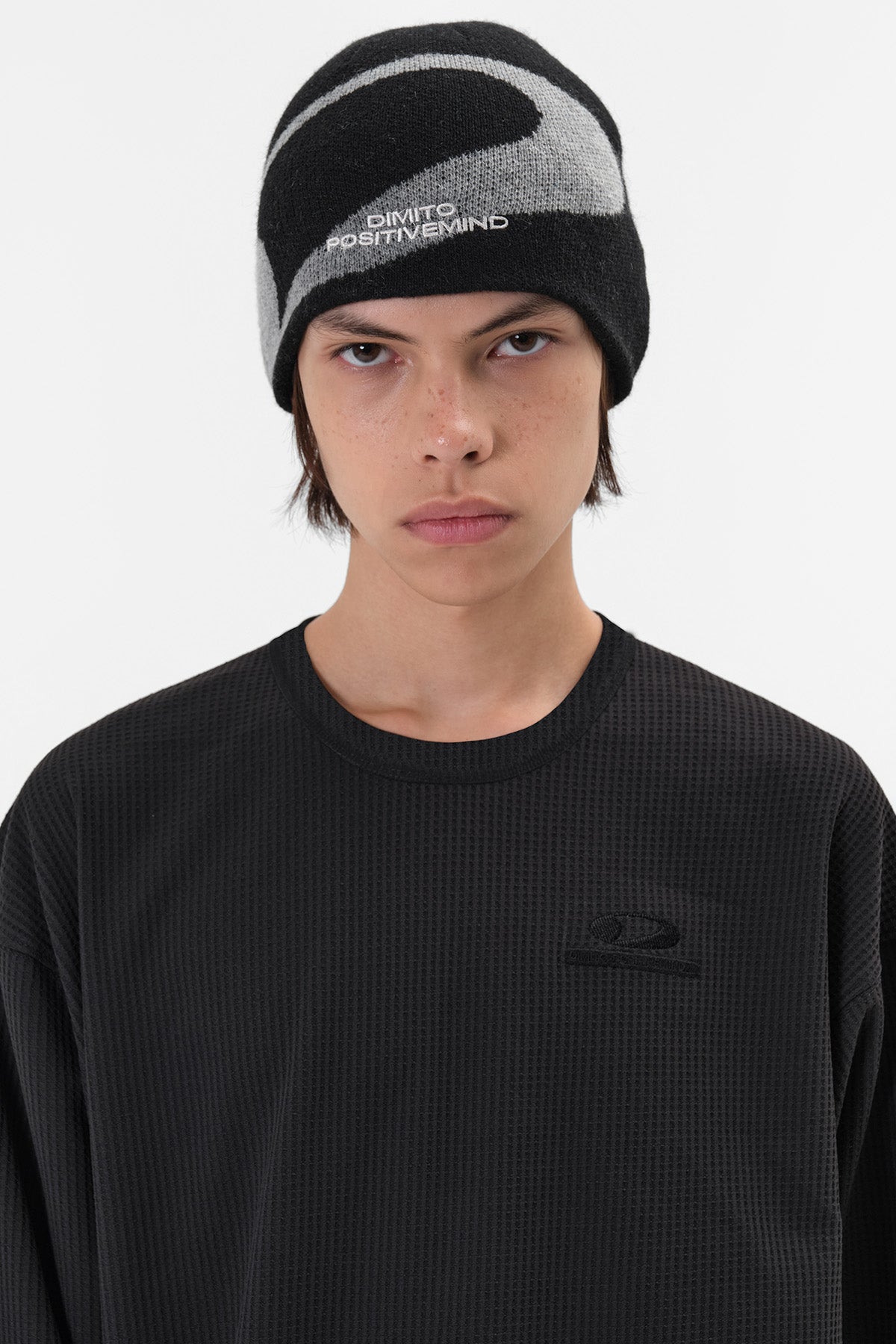 NEW BIG LOGO BEANIE BLACK