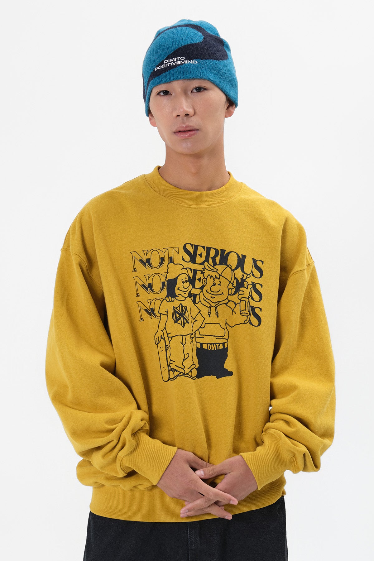 NEW BIG LOGO BEANIE SEA BLUE