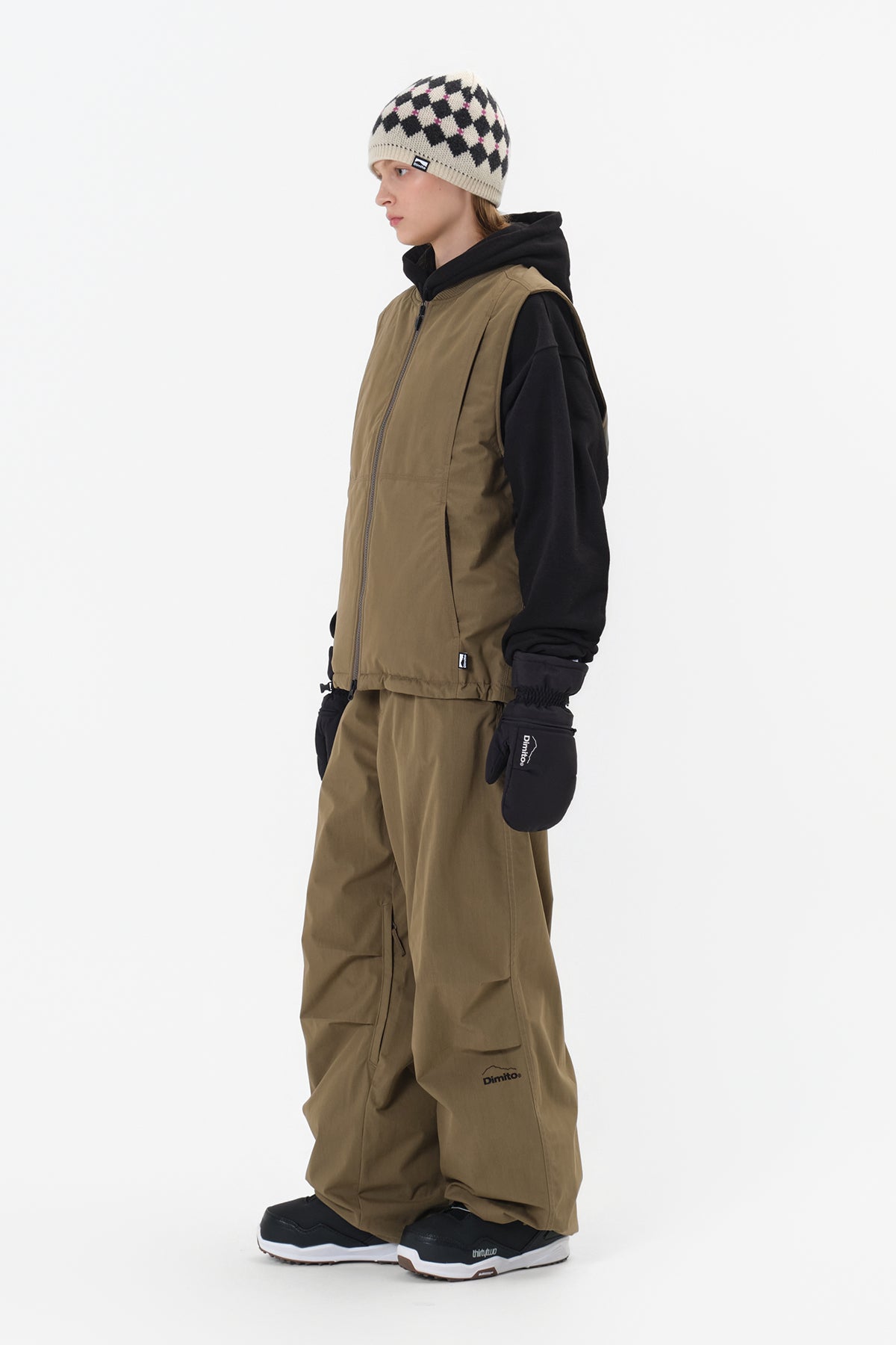 CARPENTER WIDE PANTS (WIDE FIT LV.1) FADE WALNUT
