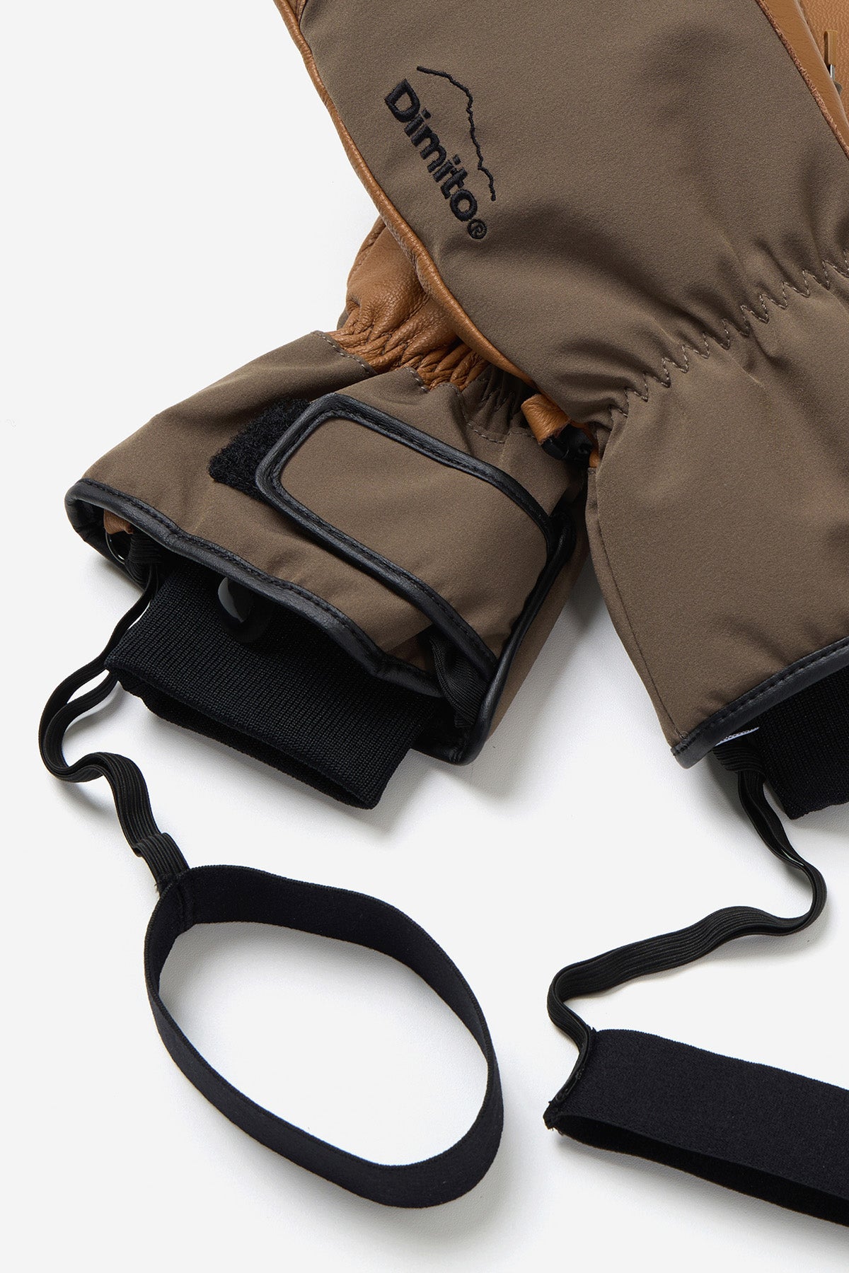 LEATHER 3-WAY OPEN MITTEN MUD
