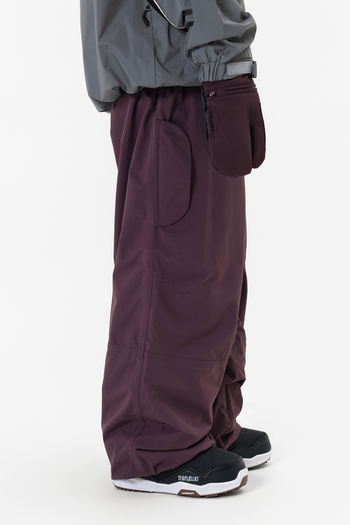 DECK WIDE BANDED PANTS (WIDE FIT LV.2) WINE
