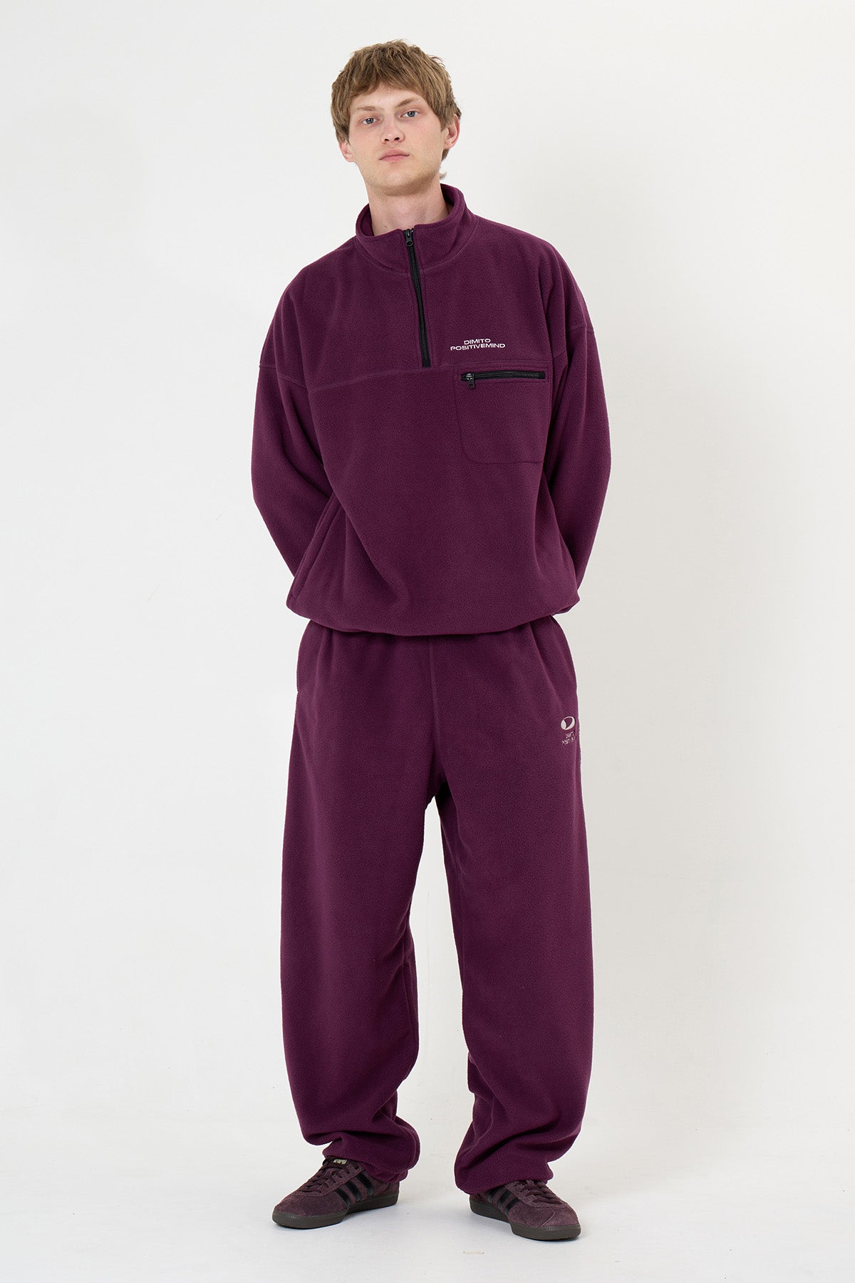 25 FLEECE HALF ZIP VIOLET
