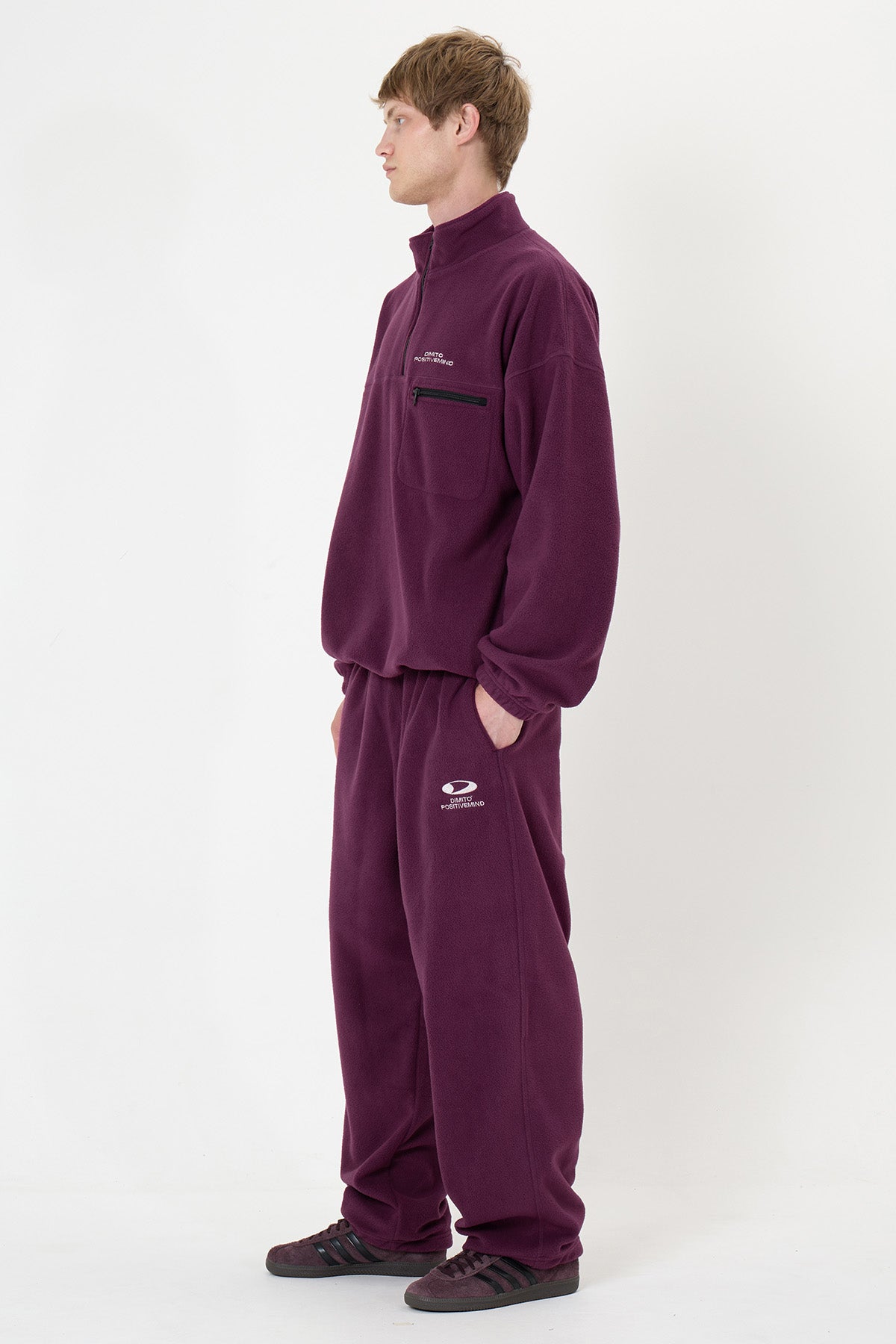 25 FLEECE HALF ZIP VIOLET