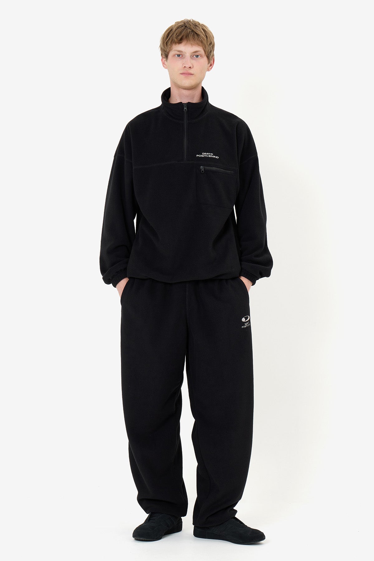 25 FLEECE HALF ZIP BLACK