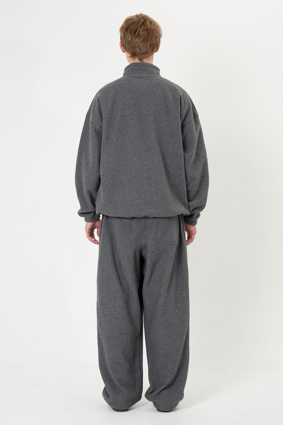 25 FLEECE HALF ZIP HEATHER GREY