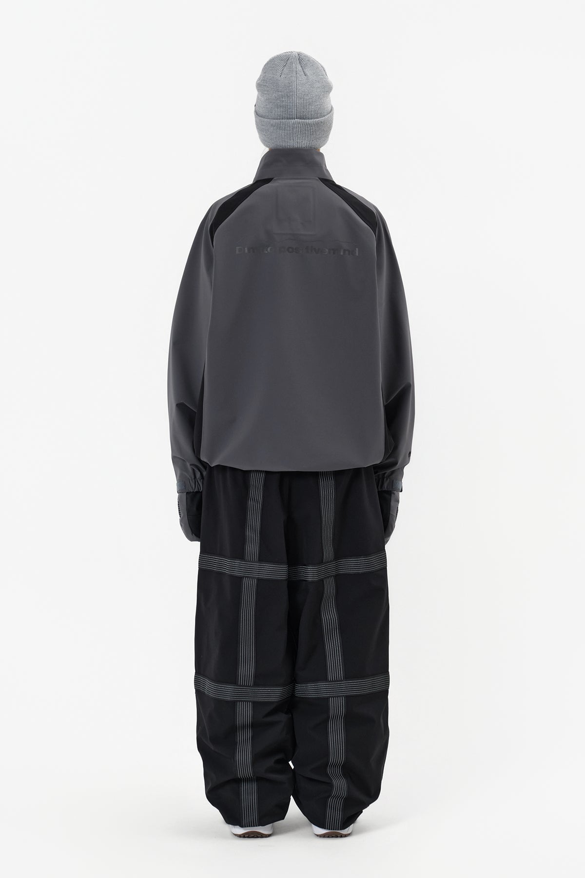 REFLECTIVE LINE BANDED PANTS (WIDE FIT LV.2) BLACK