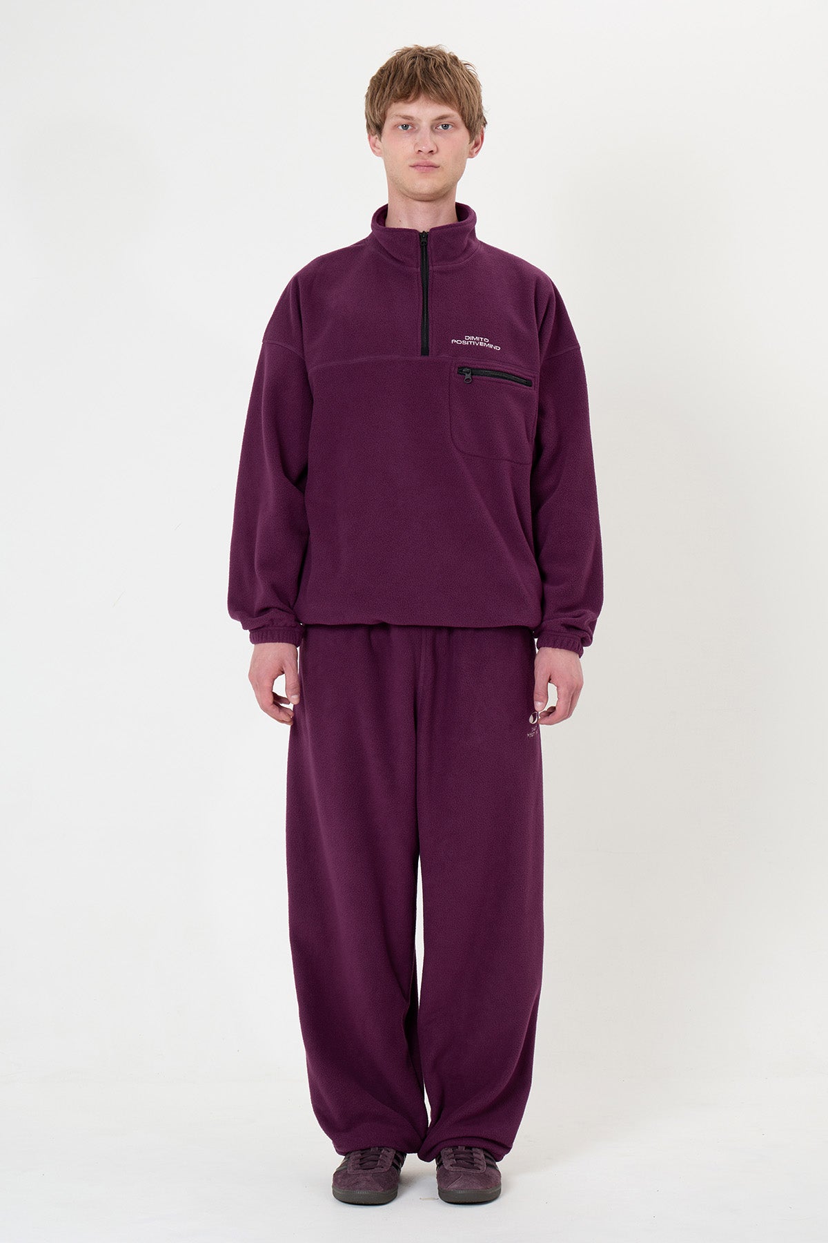 25 FLEECE HALF ZIP VIOLET
