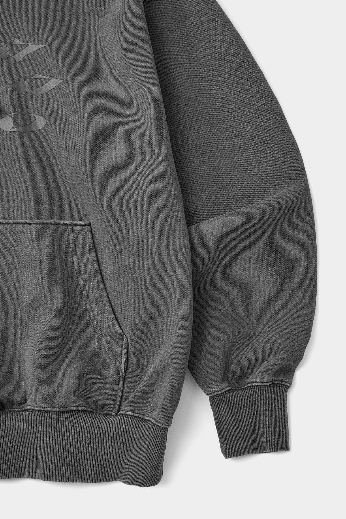 D-AXIS CYCLE GD HOODIE WASHED CHARCOAL