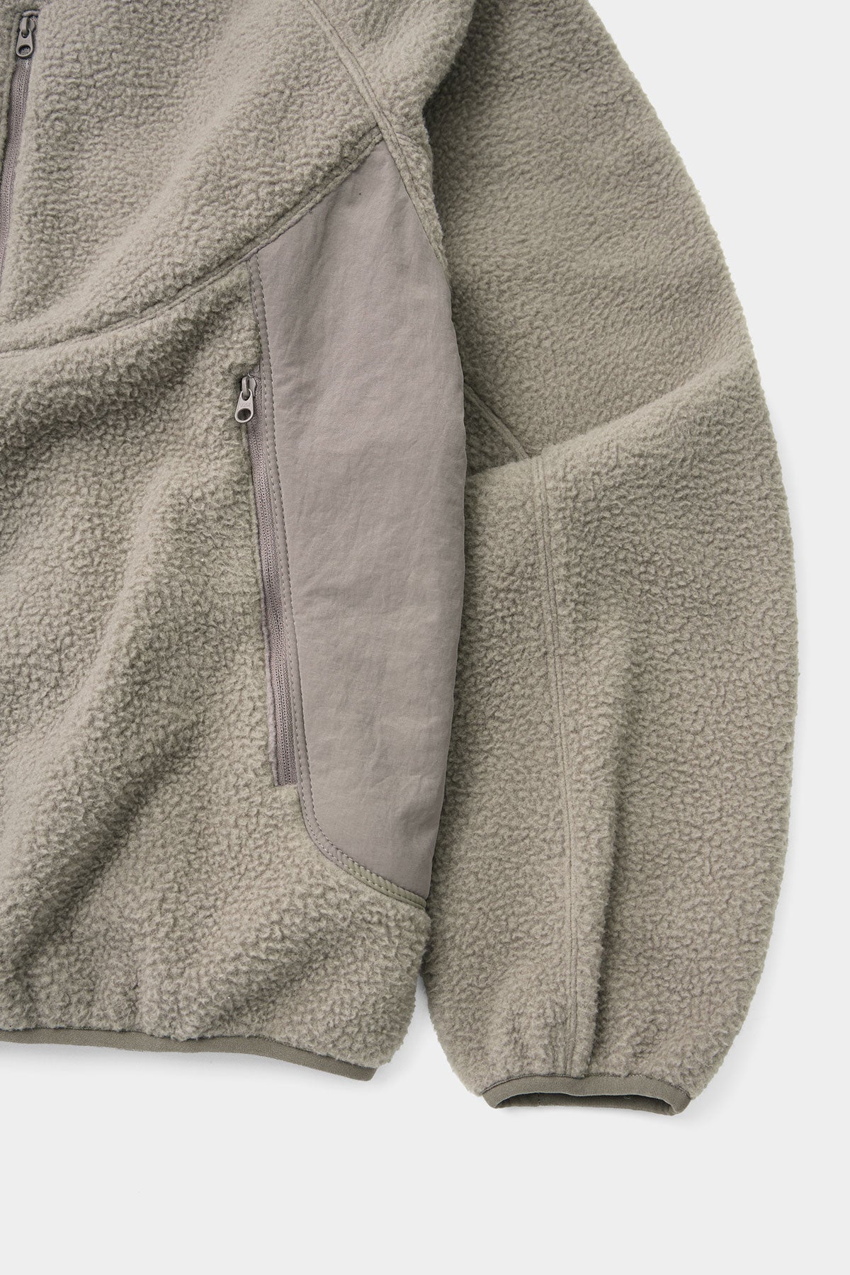 PUFF FLEECE ZIP-UP TAN