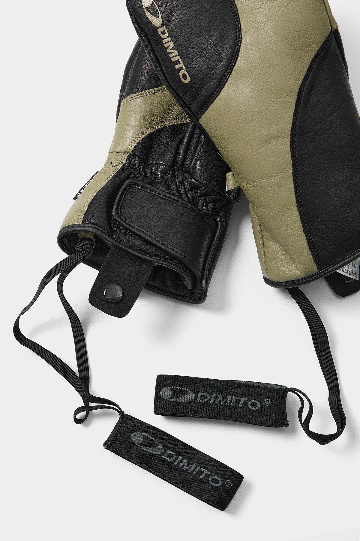 WAVE LEATHER MITTEN BLACK