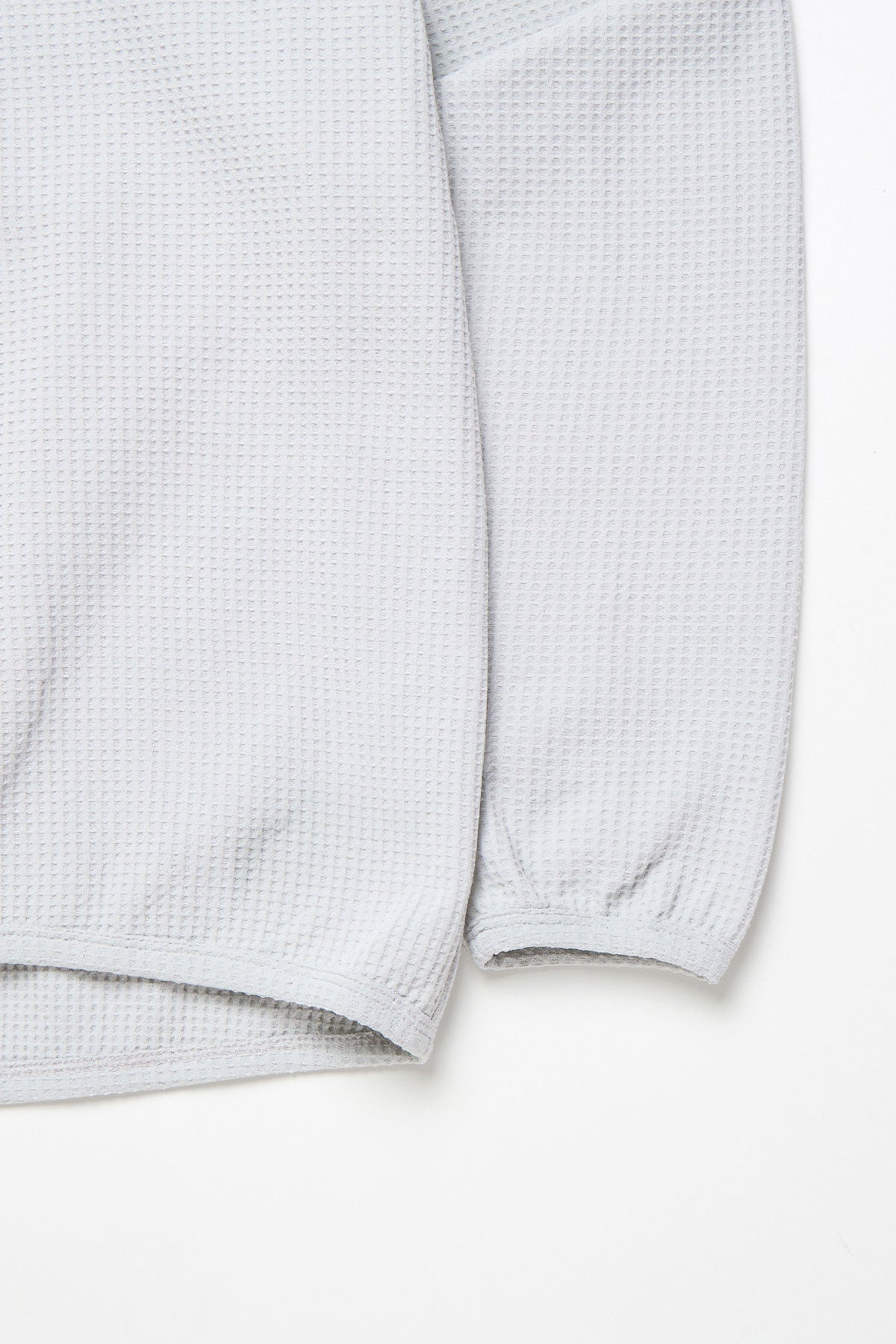 LIGHT WEIGHT WAFFLE HOODIE MIST GREY