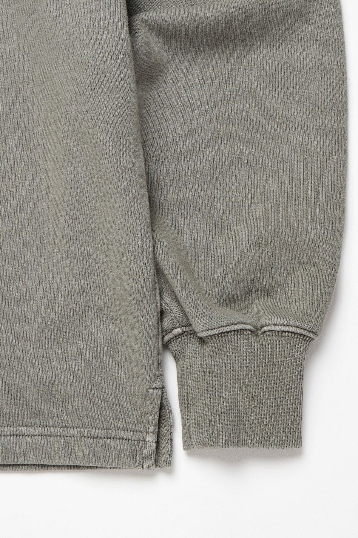 WASHED HALF ZIP SWEATSHIRT SLATE SAGE