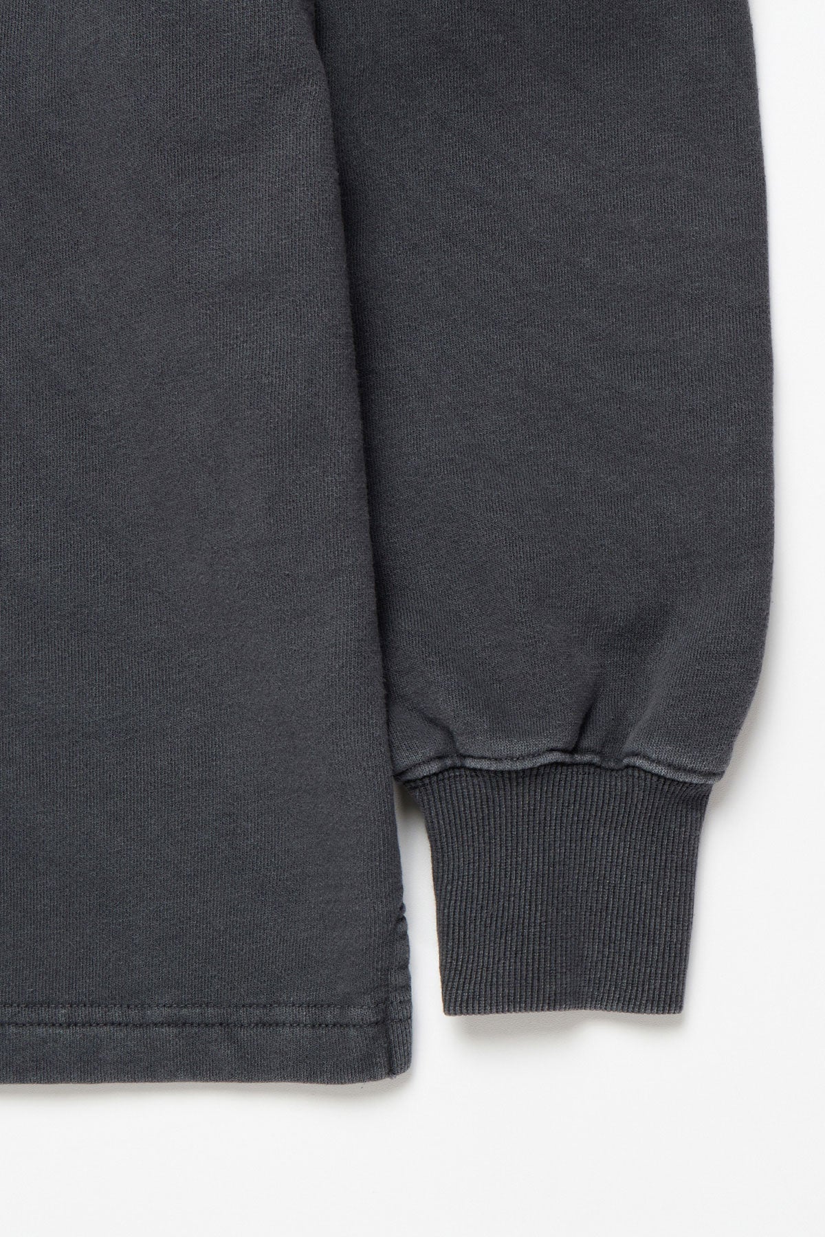 WASHED HALF ZIP SWEATSHIRT CONCRETE