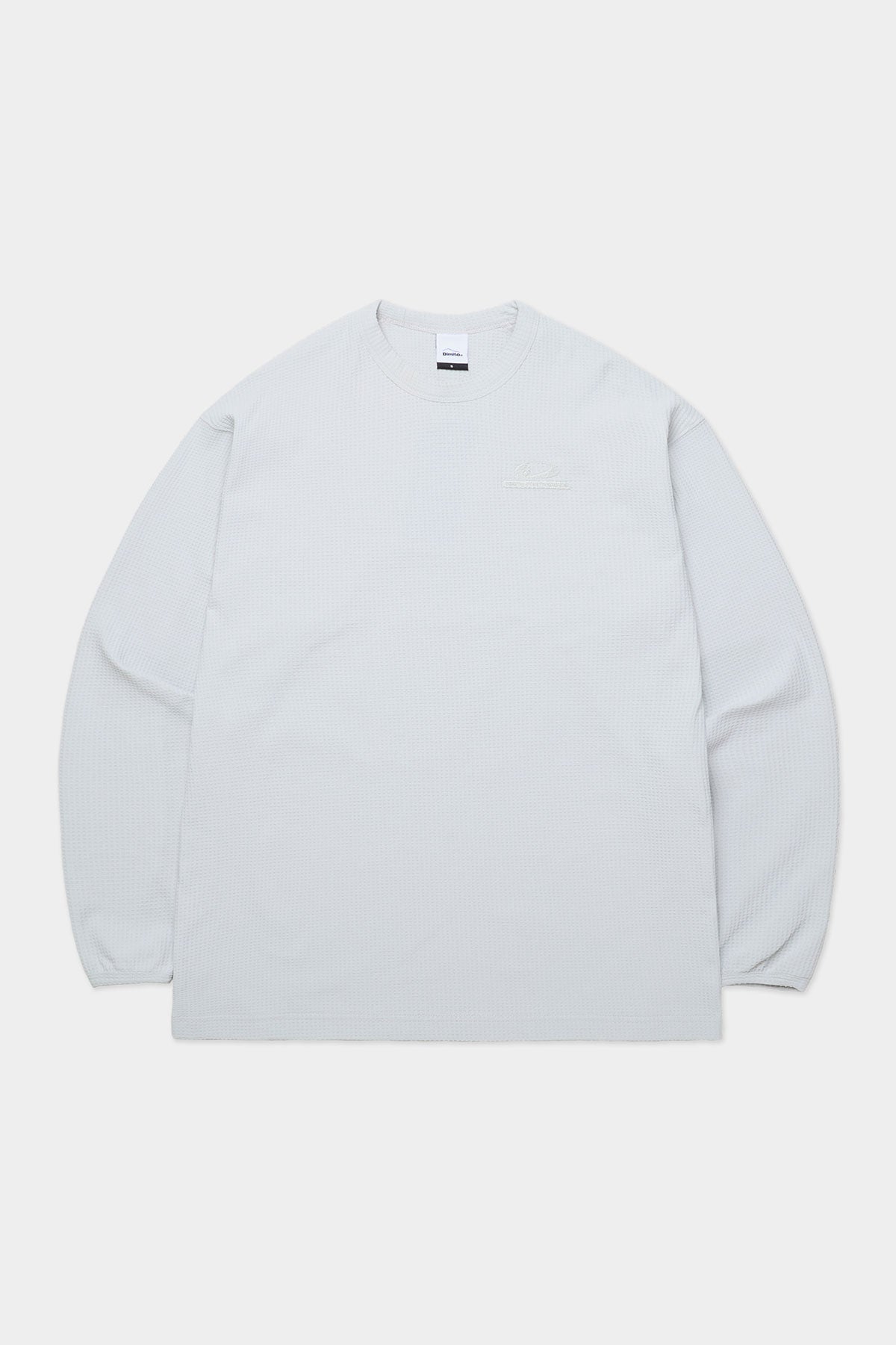 LIGHT WEIGHT WAFFLE LSV TEE MIST GREY