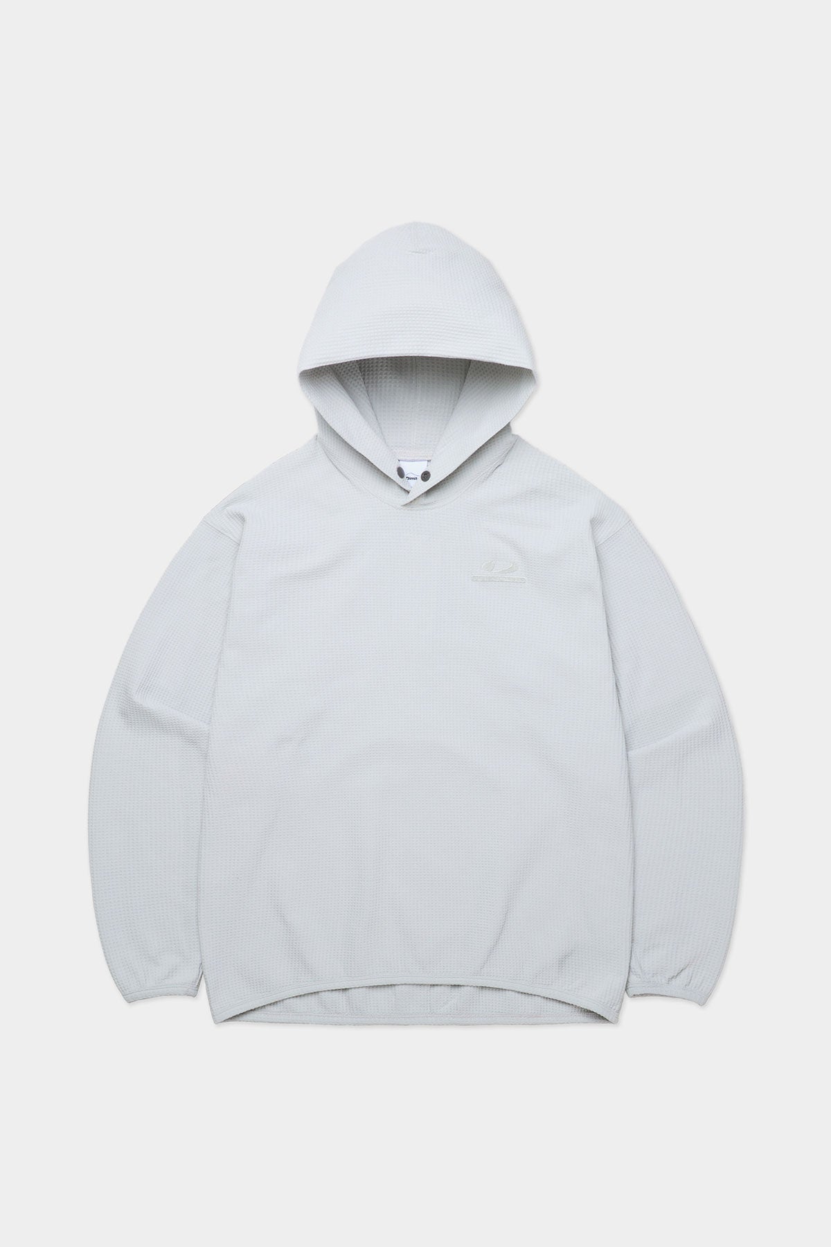 LIGHT WEIGHT WAFFLE HOODIE MIST GREY