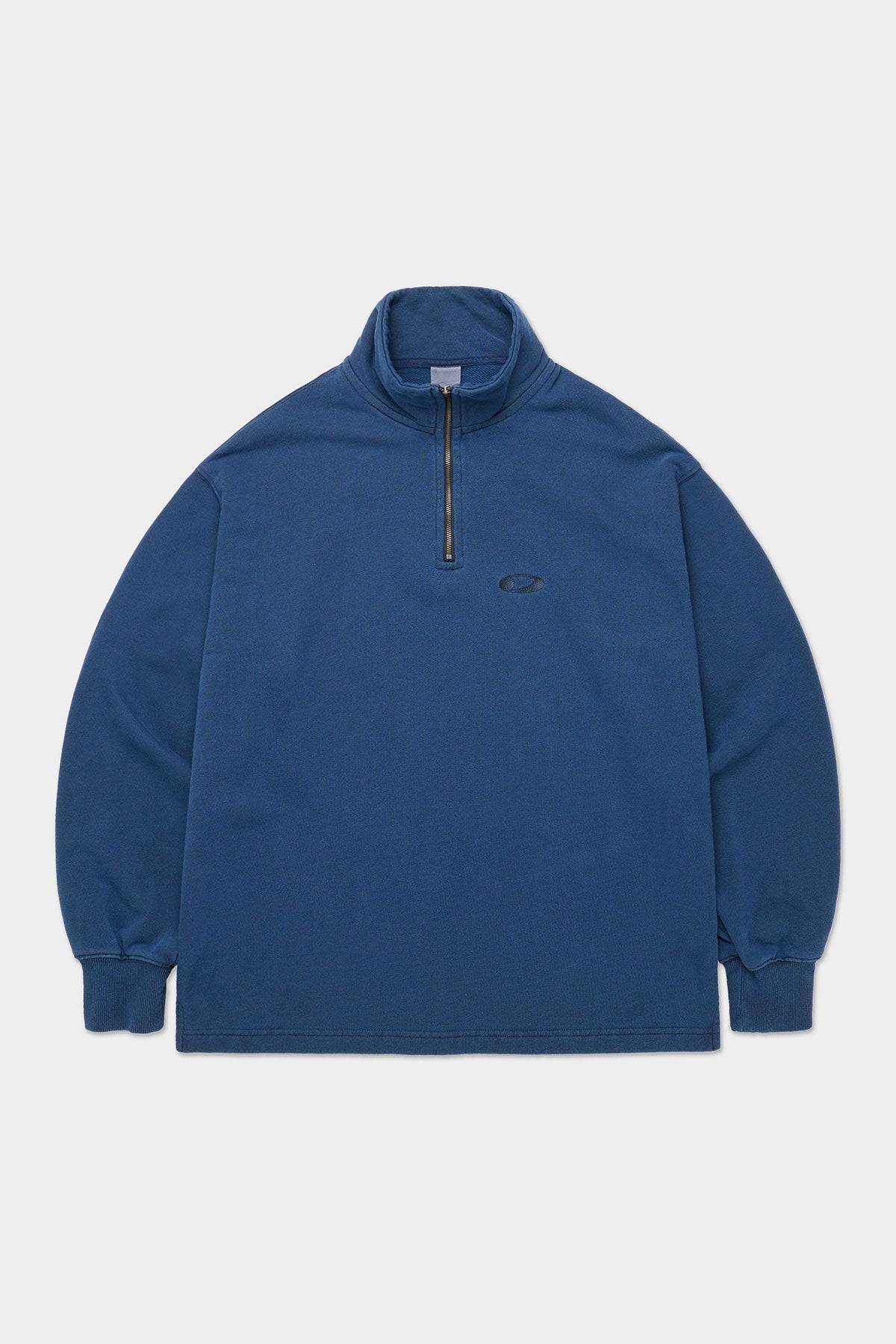 WASHED HALF ZIP SWEATSHIRT DEEP SEA