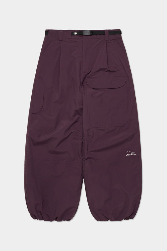 DECK WIDE BANDED PANTS (WIDE FIT LV.2) WINE