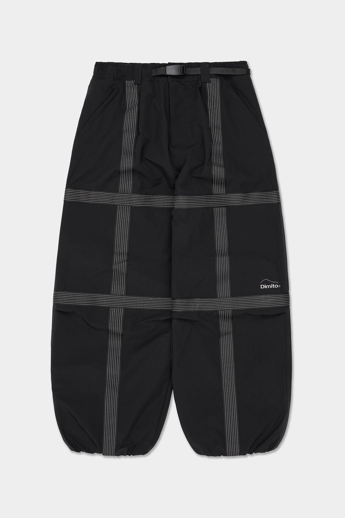 REFLECTIVE LINE BANDED PANTS (WIDE FIT LV.2) BLACK