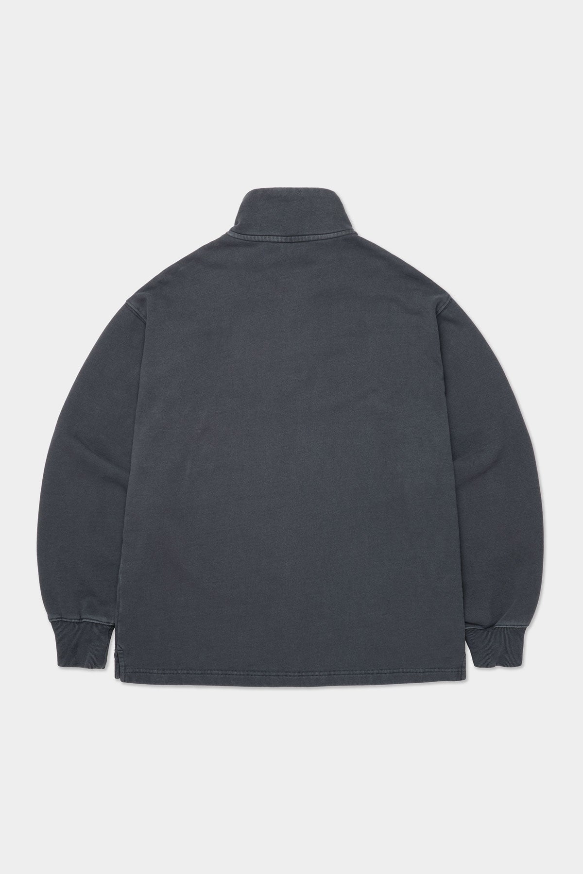 WASHED HALF ZIP SWEATSHIRT CONCRETE